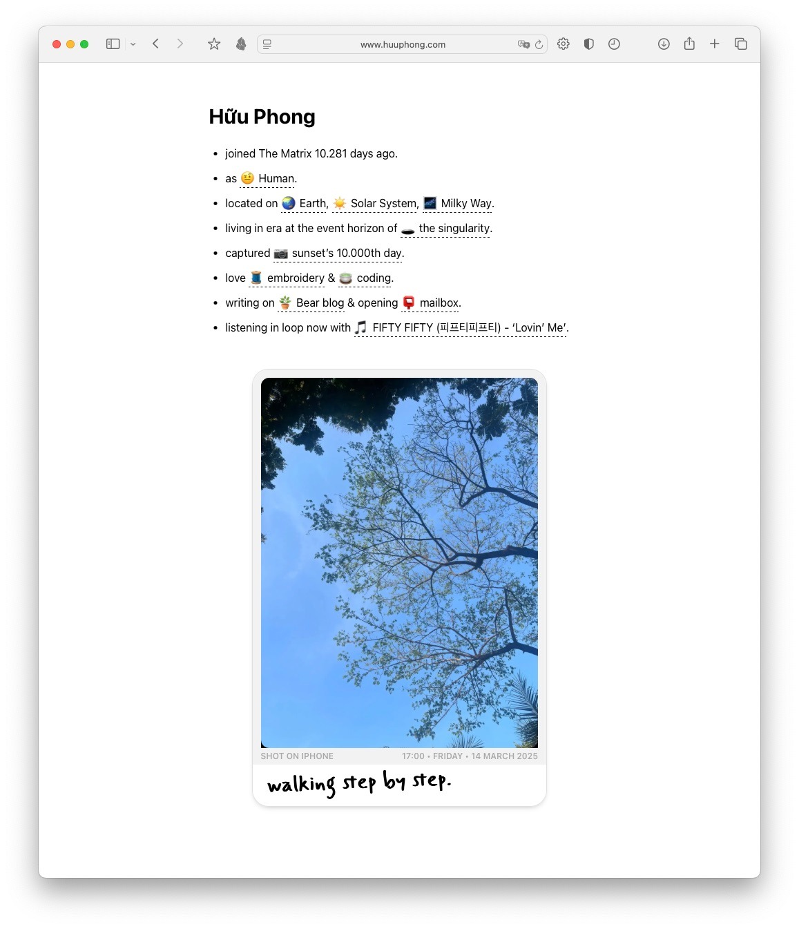 Screenshot of website huuphong.com